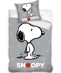 Parure de Lit Coton Enfant Snoopy - Gris