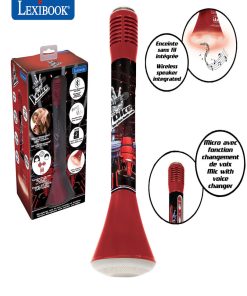 Micro Karaoké Sans Fil Avec Enceinte Bluetooth® Intégrée, Lumières Et Changement De Voix The Voice - N/A