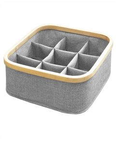 Panier Cadre Bambou 9 Compartiments Coloris Gris - Gris