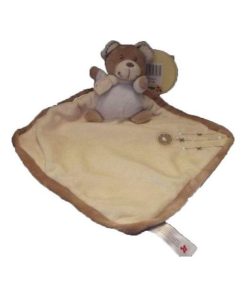 Doudou Nicotoy Ours Bleu cape beige marron Pantin - Bleu