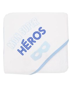 Cape de bain Mon super héros - 70x70 cm - Bleu