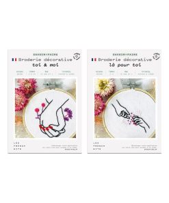 Coffrets 2 Broderies décoratives - Mains et solidarité - N/A