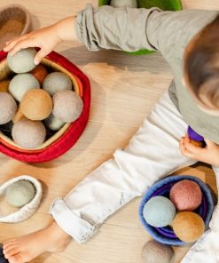 Balles 5 cm en laine feutrée Earth - set de 49 - Multicolore