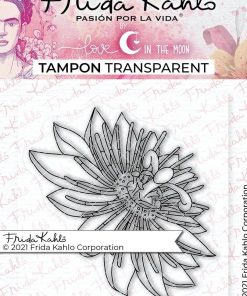 Tampon transparent - Fleur Passiflore 3 - 9,5 x 6,5 cm - N/A