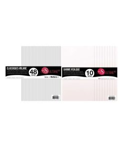 Packs Scrapbooking papier Blanc et Calque à embosser - N/A