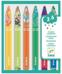 6 Crayons Multicouleurs Pour Les Petits - N/A