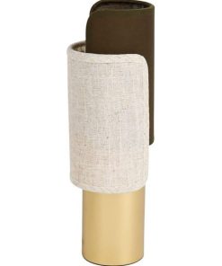 Lampe métal coton lin Bourgeon vert - Vert