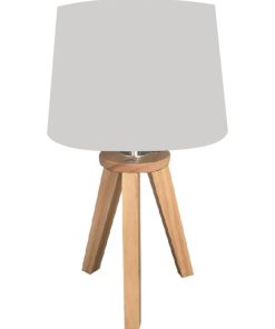 Lampe scandinave 3 pieds en bois gris - Gris
