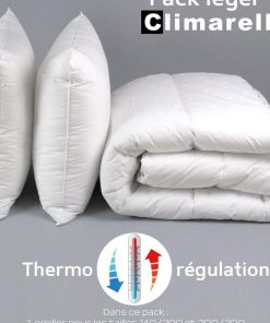 DODO - Pack Climarelle® Thermorégulation couette LEGERE + oreiller - Blanc
