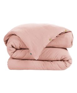 Housse de couette Double Gaze Coton Collection Gaia - Rose foncé