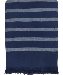 Fouta doublée éponge 90x160cm Alanya - Bleu