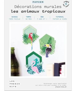 Coffret DIY papier - 3 Décors muraux - Tropical - Multicolore
