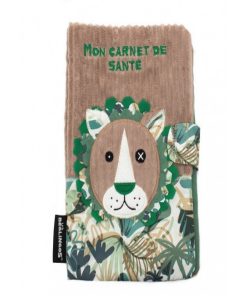 Protège carnet de santé Jélékros le Lion - Vert