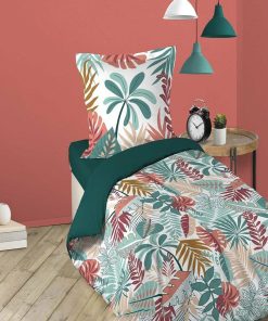 Housse de couette 140x200 + taie Jacala coton - Blanc
