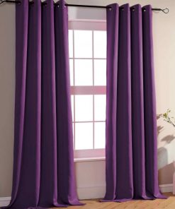 Univers Decor - Rideau Occultant 140 X 260 Cm - 4 Panneaux - Violet prune