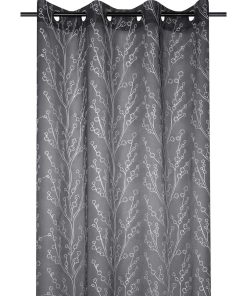Voilage à œillets 140x260 cm Eulalie anthracite - Gris