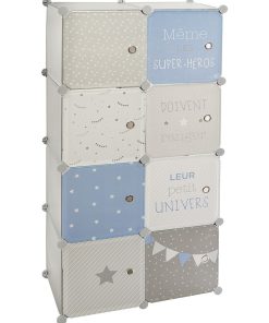 Rangement penderie bleu pour enfant - Bleu