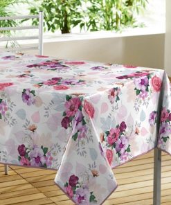 Nappe toile cirée 140x240 cm Rossana PVC - Rose