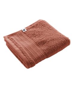 Serviette de toilette invité 30 x 50 cm GARANCE Terracotta - Marron