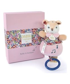 Peluche musicale Faon Boh'aime (20 cm) - Rose