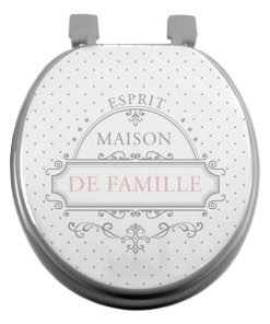 Abattant WC MDF Maison de famille - Rose