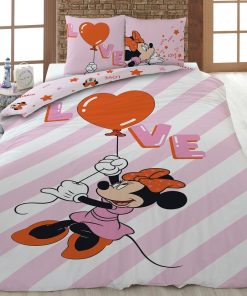 Parure de lit 'Minnie' - 1 personne - Rose