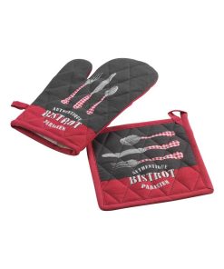 Gant et manique de cuisine Bistrot parisien - Rouge