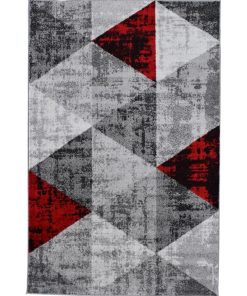 Tapis salon 200x280 SOLTAM Rouge OEKO TEX idéal pour le salon - Rouge