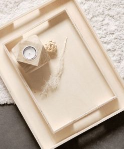 Lot de 2 plateaux 'SIMPLICITY' 'TODAY' - Beige