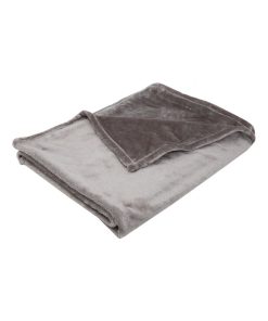 Couverture douce en flanelle 100x150 cm Taupe - Gris taupe