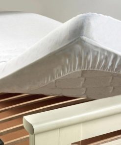 Protège matelas éponge imperméable anti-acariens 90x190 - Blanc