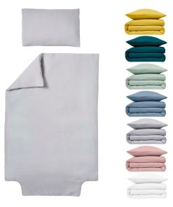 Parure de couette gaze de coton - 'Le Lit de Mon Bébé' - Gris perle