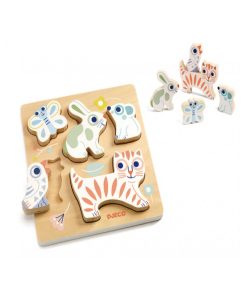 Baby Blanc Puzzle Babyanimals - N/A
