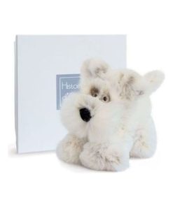 doudou Histoire d'ours Chien Blanc Scottish Les Softy Pantin - Blanc
