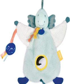 Doudou marionnette d'éveil 3 en 1 Dino Filou amande - N/A