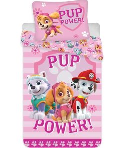 Parure de Lit Bébé Coton Réversible Power Up - Rose