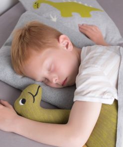 Taie de coussin en tricot de coton, DINO - Gris