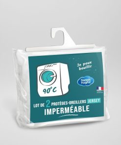 Lot de 2 protèges oreillers imperméables - Blanc