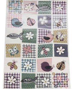Tapis salon 60x110 TONENO Multicolore OEKO TEX idéal pour Chambre - Multicolore