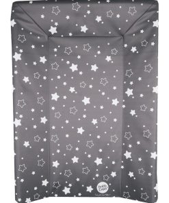Matelas à langer Luxe 50x70 cm Gris anthracite étoilé + toise - Gris