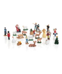 Accessoires Village de Noël Calendrier de l'Avent 24 santons - Multicolore