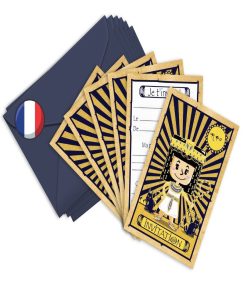 6 Invitations Et Enveloppes Anniversaire 'cléopâtre' | Fabrication Française - N/A