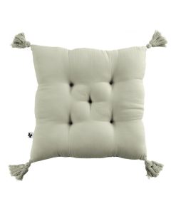 Coussin de chaise Assise matelassée gaze de coton - Vert d'eau