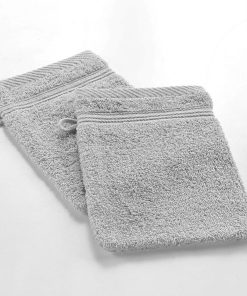 Lot de 2 gants de toilette Tendresse - Gris clair