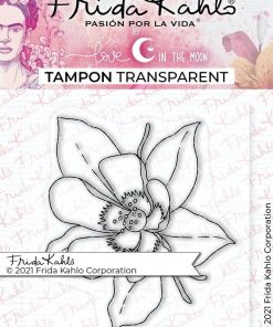 Tampon transparent - Fleur exotique 3 - 9,5 x 6,5 cm - N/A