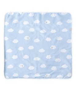 ROBA Couverture de Bébé "Petit Nuage" - 80 x 80 cm - Bleu Clair / Blanc - Bleu clair