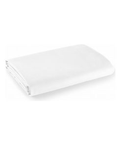 Drap plat 100% Coton / 57 fils/cm² - Blanc