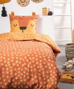 Parure de lit 'Lion' - 1 personne - Orange