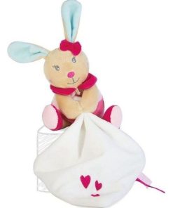 doudou Babynat Lapin Rose Perle Pantin - Rose