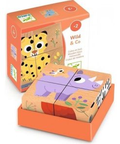 Puzzle Cubes En Bois Wild And Co - N/A